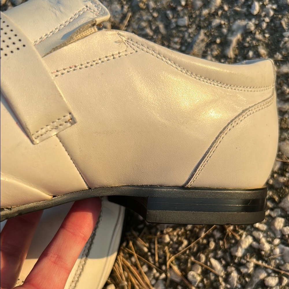 Stacy Adams White Leather Men's Shoes - Picture 4 of 9
